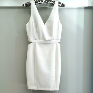 Astr White V-Neck Mini Dress